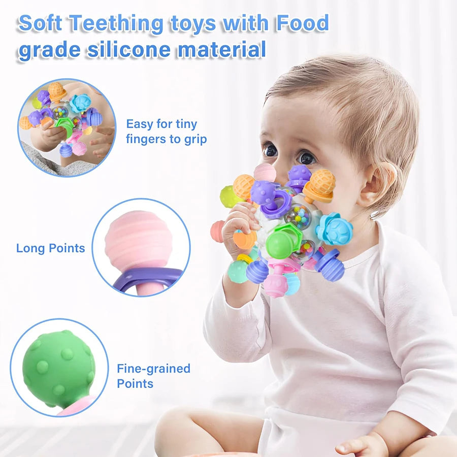 Baby Sensory Rattle Teether Toys (0 to 1) Years old