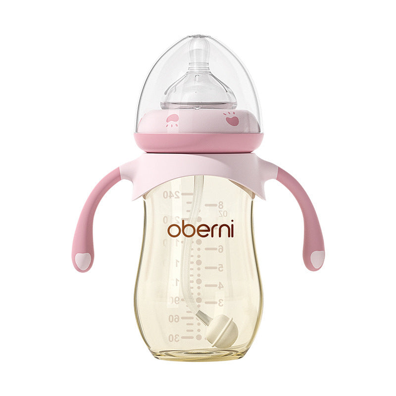 Drop Resistant Silicone Wide-Caliber Baby Feeding Bottle (0–6 Months)