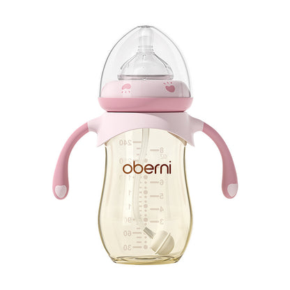 Drop Resistant Silicone Wide-Caliber Baby Feeding Bottle (0–6 Months)