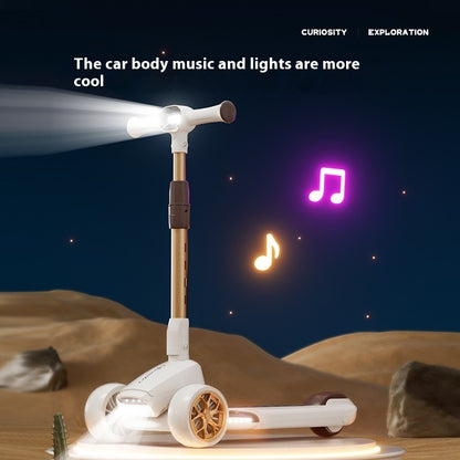 Foldable Kids’ Scooter with Music & LED Lights – 3+ Years