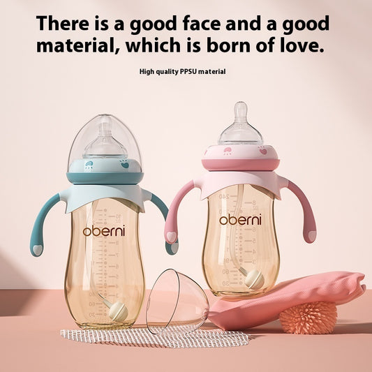 Drop Resistant Silicone Wide-Caliber Baby Feeding Bottle (0–6 Months)