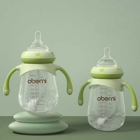 Wide Neck Baby Feeding Bottle – Anti-Colic & Anti-Fall (0–6 Months)