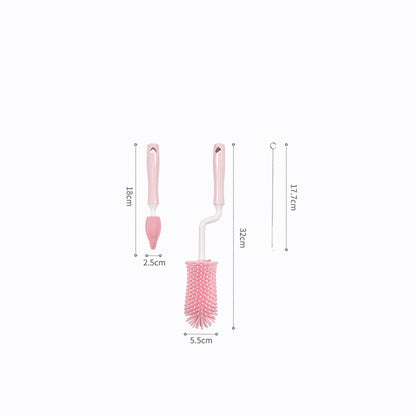 3in1 Silicone Feeding Bottle Brush