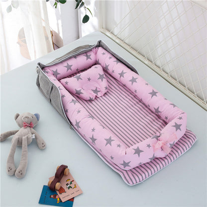 Foldable & Lightweight Baby Crib (Portable Cotton Crib for Newborn)