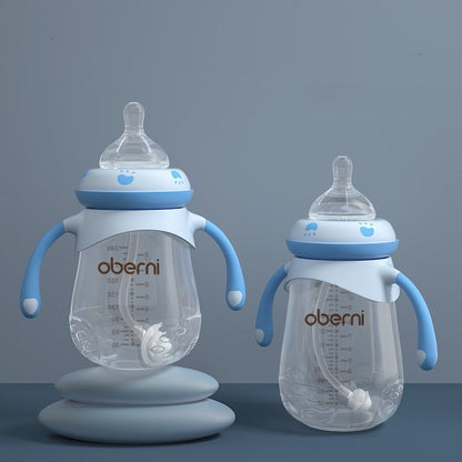 Wide Neck Baby Feeding Bottle – Anti-Colic & Anti-Fall (0–6 Months)