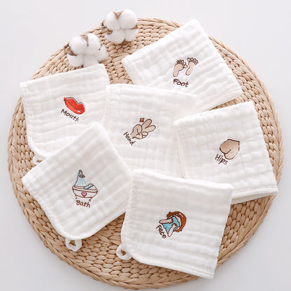 Cotton Napkin – 30×30cm (Feeding & Bathing, Set of 3)