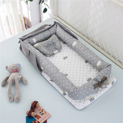 Foldable & Lightweight Baby Crib (Portable Cotton Crib for Newborn)