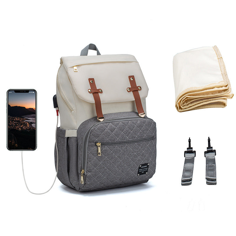 Multifunctional Diaper Bag (Portable & Backpack Style)