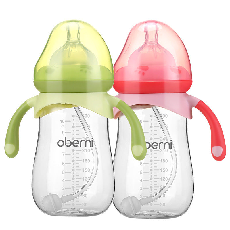 Wide Neck Baby Feeding Bottle – Anti-Colic & Anti-Fall (0–6 Months)