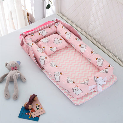 Foldable & Lightweight Baby Crib (Portable Cotton Crib for Newborn)