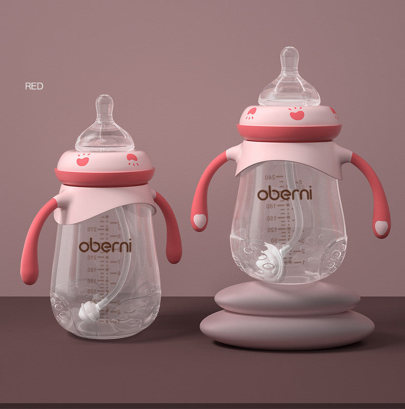 Wide Neck Baby Feeding Bottle – Anti-Colic & Anti-Fall (0–6 Months)