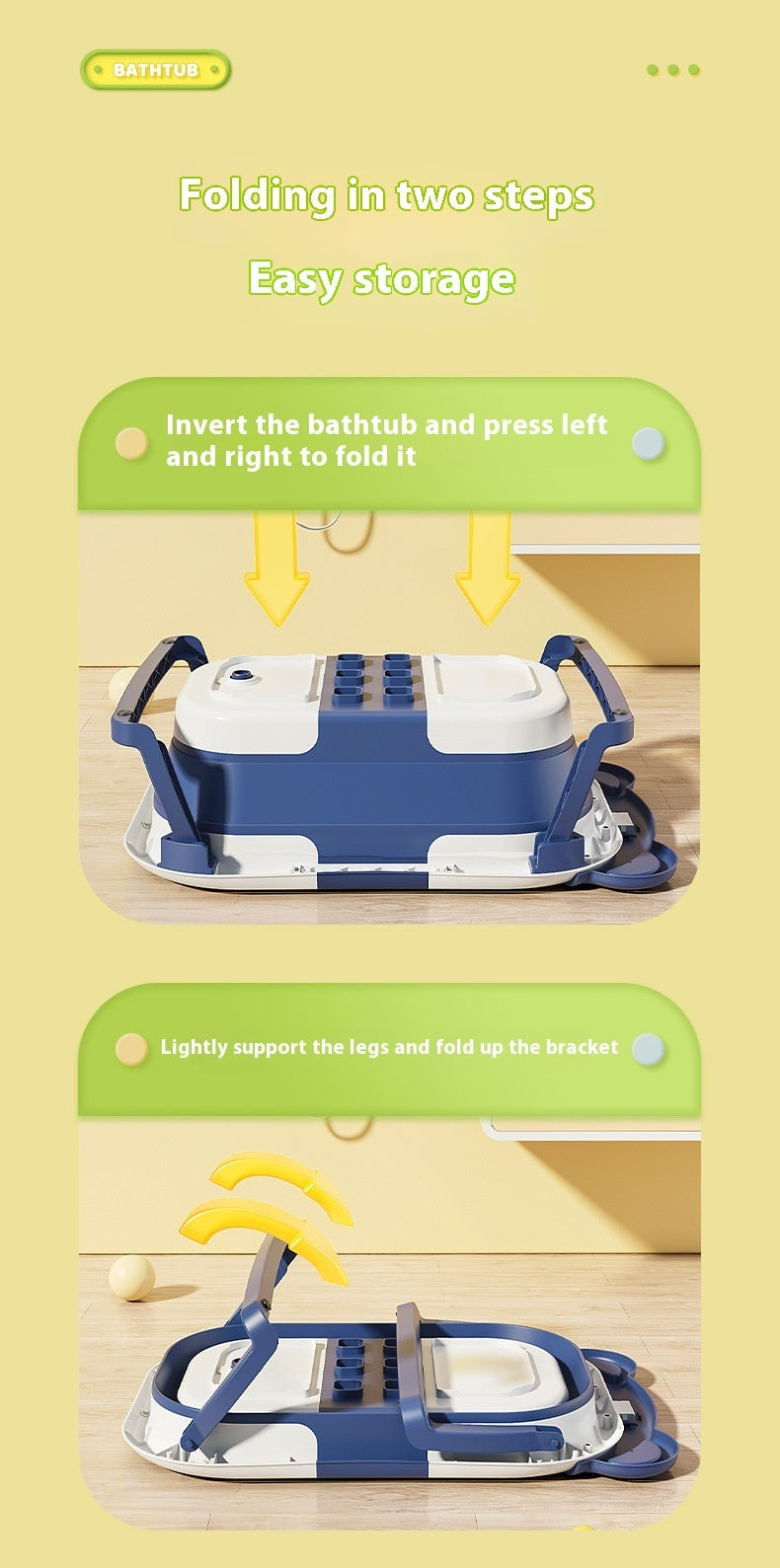 Bathing Tub (Temperature Sensor + Bath Cushion) (0–6 Months)