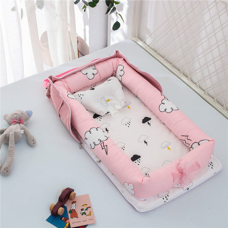 Foldable & Lightweight Baby Crib (Portable Cotton Crib for Newborn)