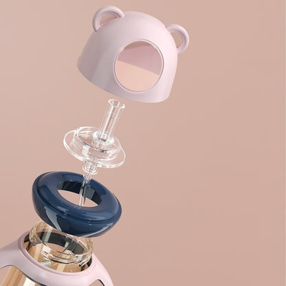 Ergonomic Wide-Caliber Silicone Nipple Feeding Bottle (0–6 Months)
