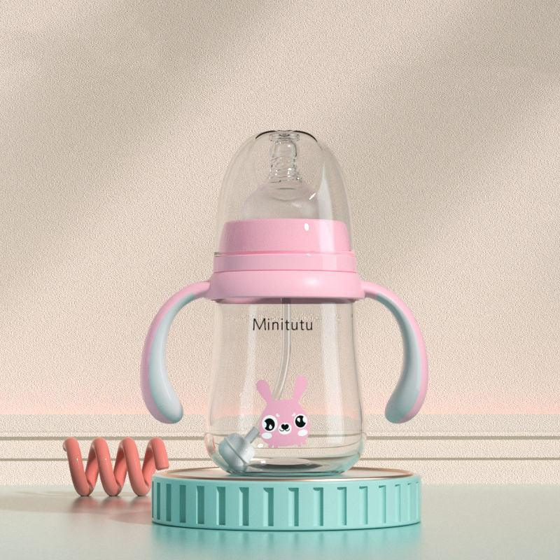 Wide-Bore Baby Feeding Bottle – Dual & Triple Function (0–6 Months)