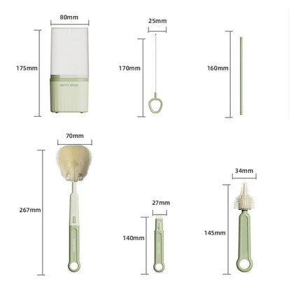 Silicone Bottle Brush Set with Storage Box