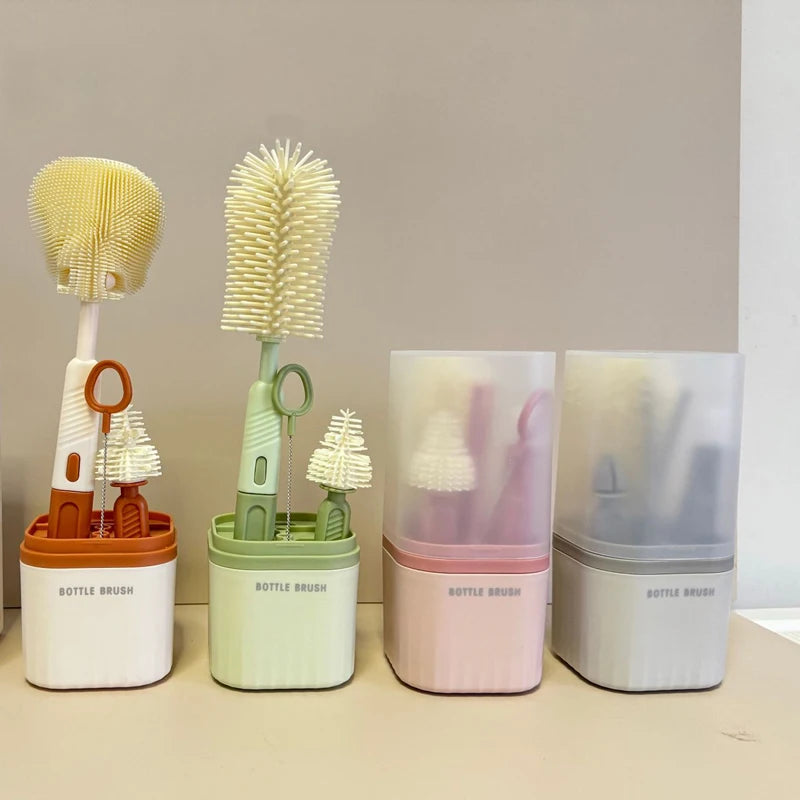 Silicone Bottle Brush Set with Storage Box