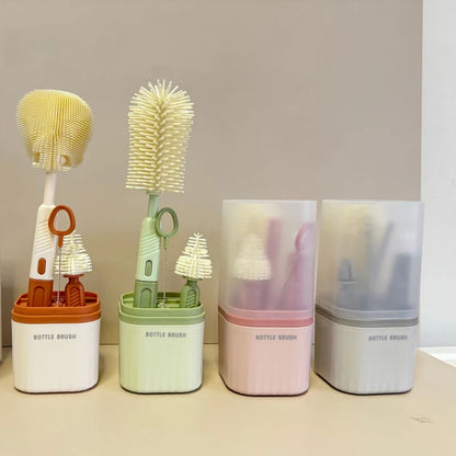 Silicone Bottle Brush Set with Storage Box