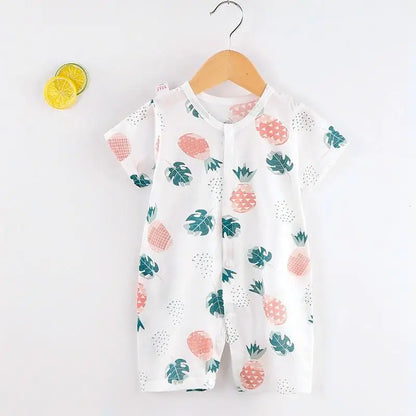 Short Sleeve Cotton Romper Newborn to 24 Months