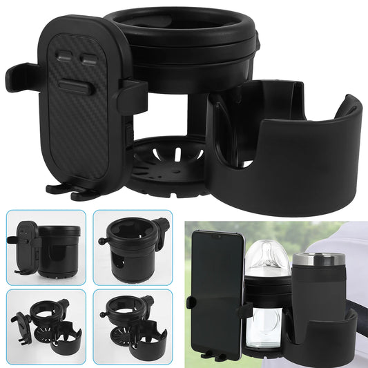3in1 Cup and Phone Holder for Stroller