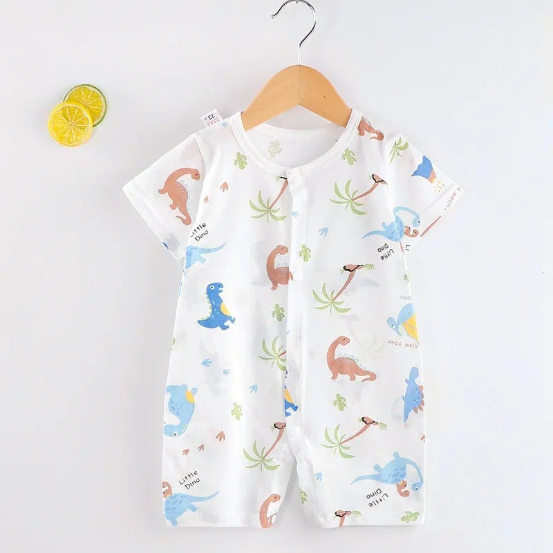 Short Sleeve Cotton Romper Newborn to 24 Months