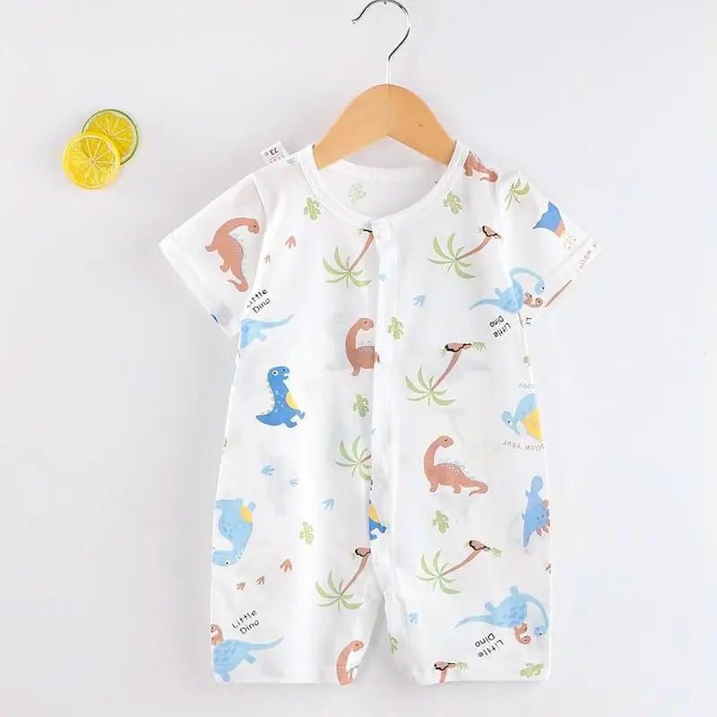 Short Sleeve Cotton Romper Newborn to 24 Months
