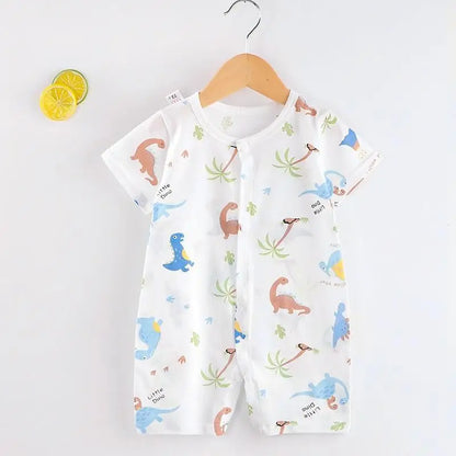Short Sleeve Cotton Romper Newborn to 24 Months