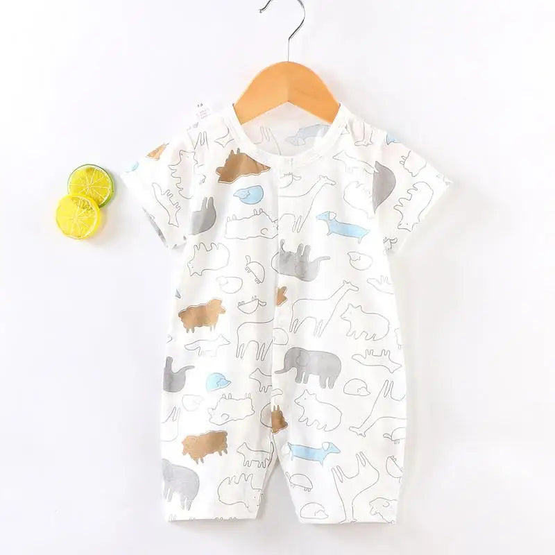 Short Sleeve Cotton Romper Newborn to 24 Months