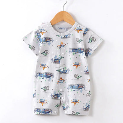Short Sleeve Cotton Romper Newborn to 24 Months