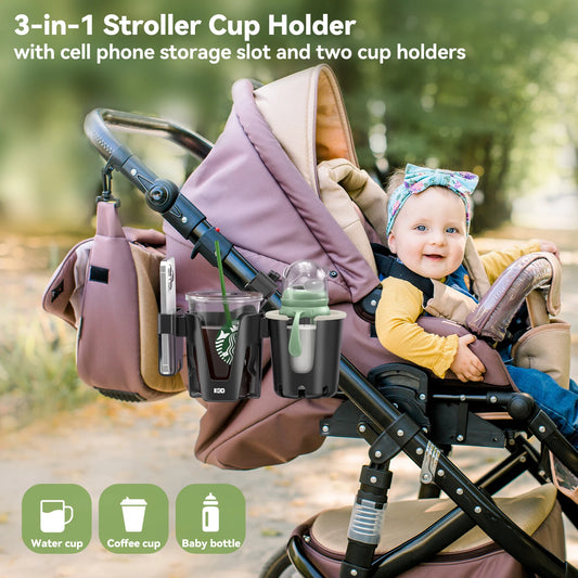 Universal Phone and Cup Holder for Stroller