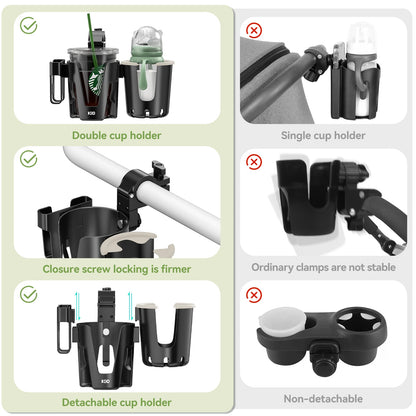 Universal Phone and Cup Holder for Stroller