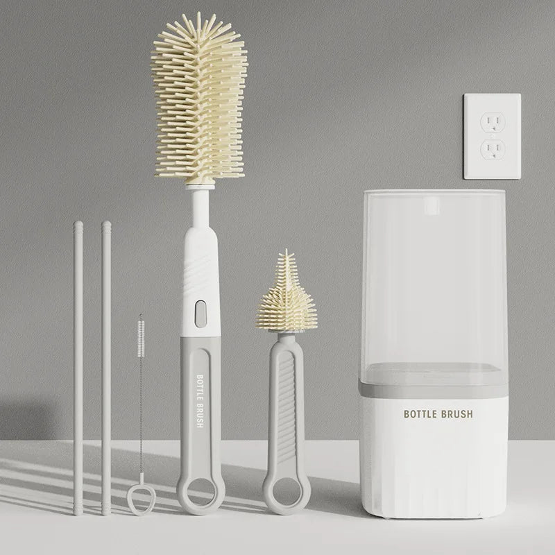 Silicone Bottle Brush Set with Storage Box