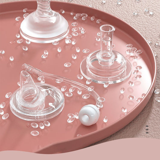 Ergonomic Wide-Caliber Silicone Nipple Feeding Bottle (0–6 Months)